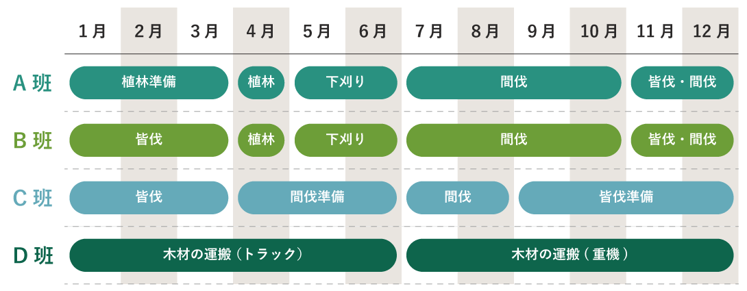 1年間の作業の流れ